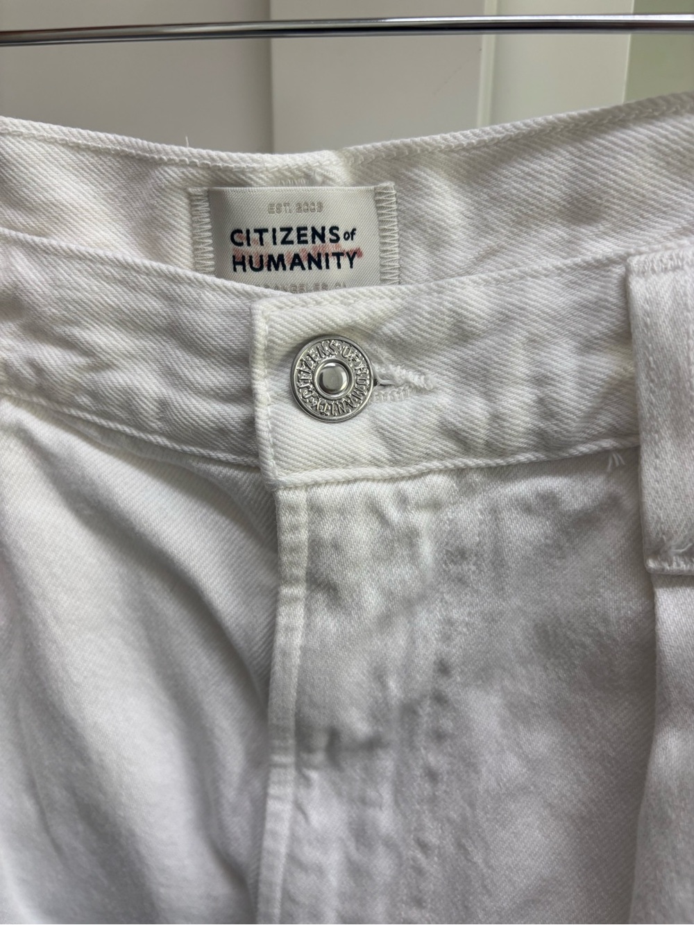 Citizens of Humanity Maritzy Pleated Shorts White Size 31 Cotton High rise - Picture 8 of 12